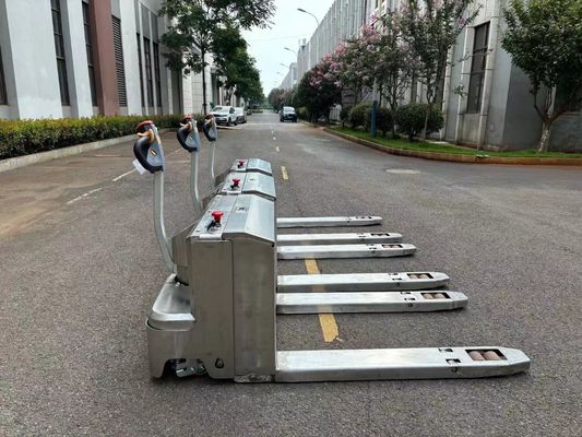 Electric Pallet Lifter Jack  Body Material SUS 304 Capacity 2 Tons Pedestrian Mechanical Steering
