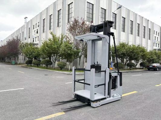 Standing Electric Pallet Picker Battery-Powered Order Picker 1000 KG Lift Height 6000 Meters