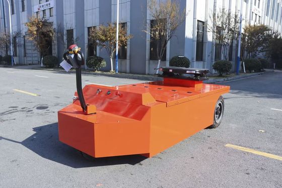 20 Tons Electric Towing  Tractor Mechanical Steering Walkie Type  Four Wheel Solid Tire Load-bearing Structure