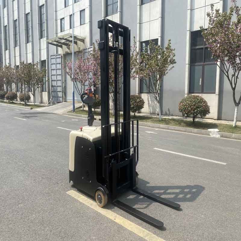 LED Headlight Electric Pallet Stacker Walkie Electric Stacker Double Fork