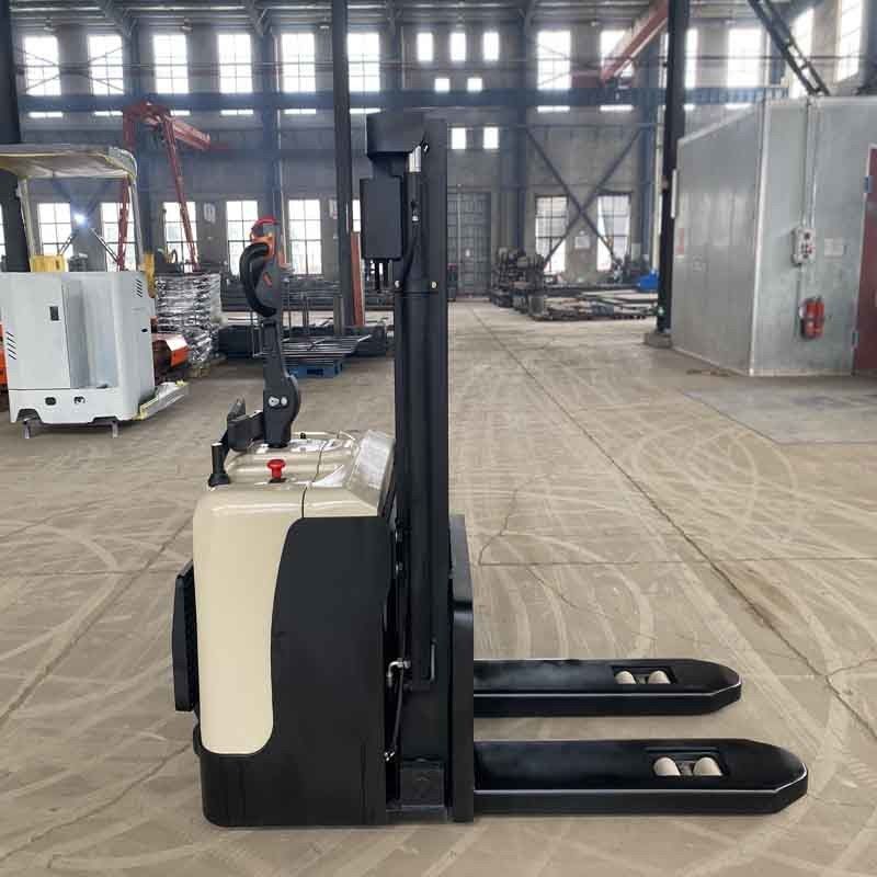 LED Headlight Electric Pallet Stacker Walkie Electric Stacker Double Fork