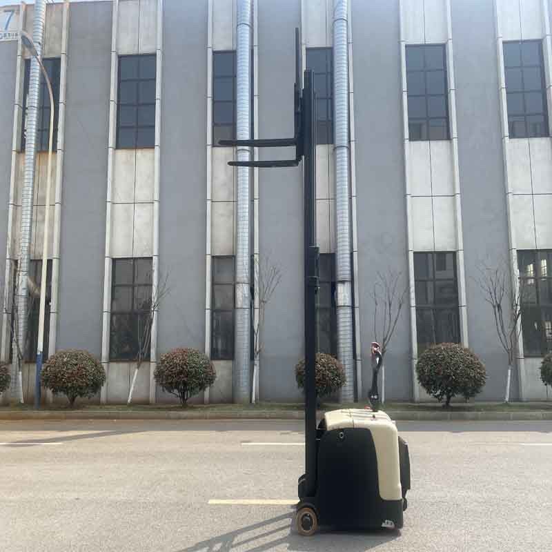 LED Headlight Electric Pallet Stacker Walkie Electric Stacker Double Fork