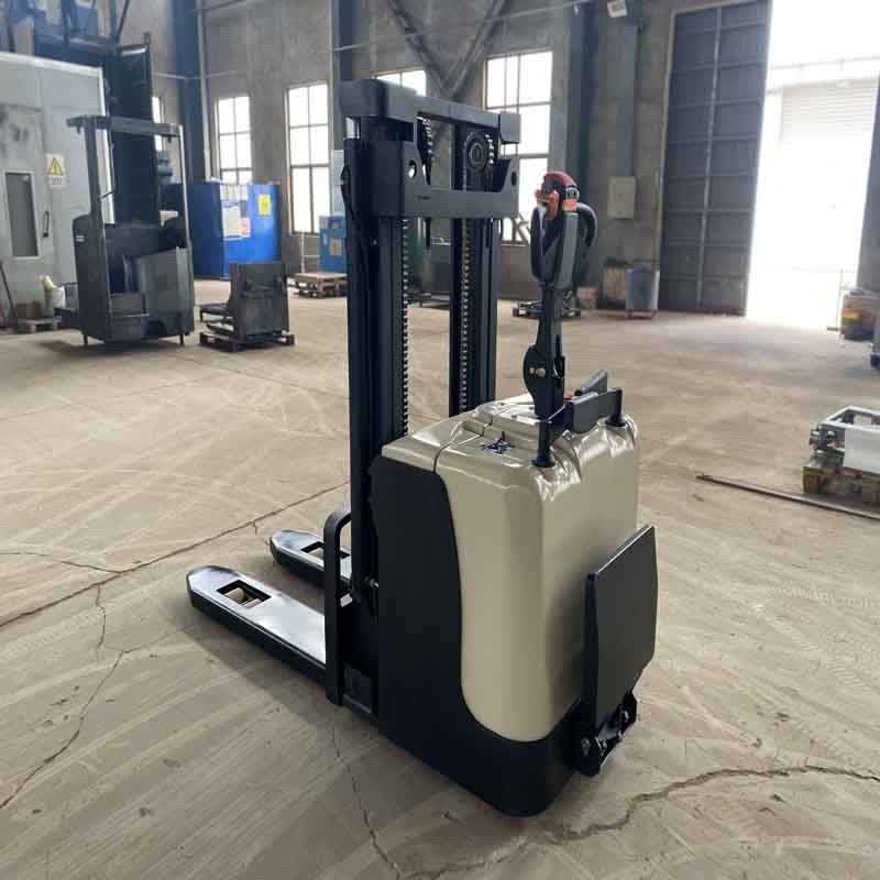 LED Headlight Electric Pallet Stacker Walkie Electric Stacker Double Fork