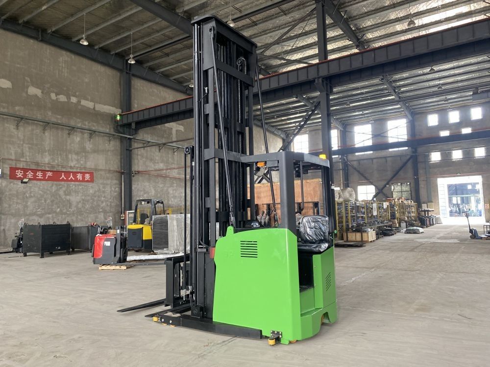 OEM ODM Electric Pallet Lift Standing Pallet Jack Double Oil Cylinders