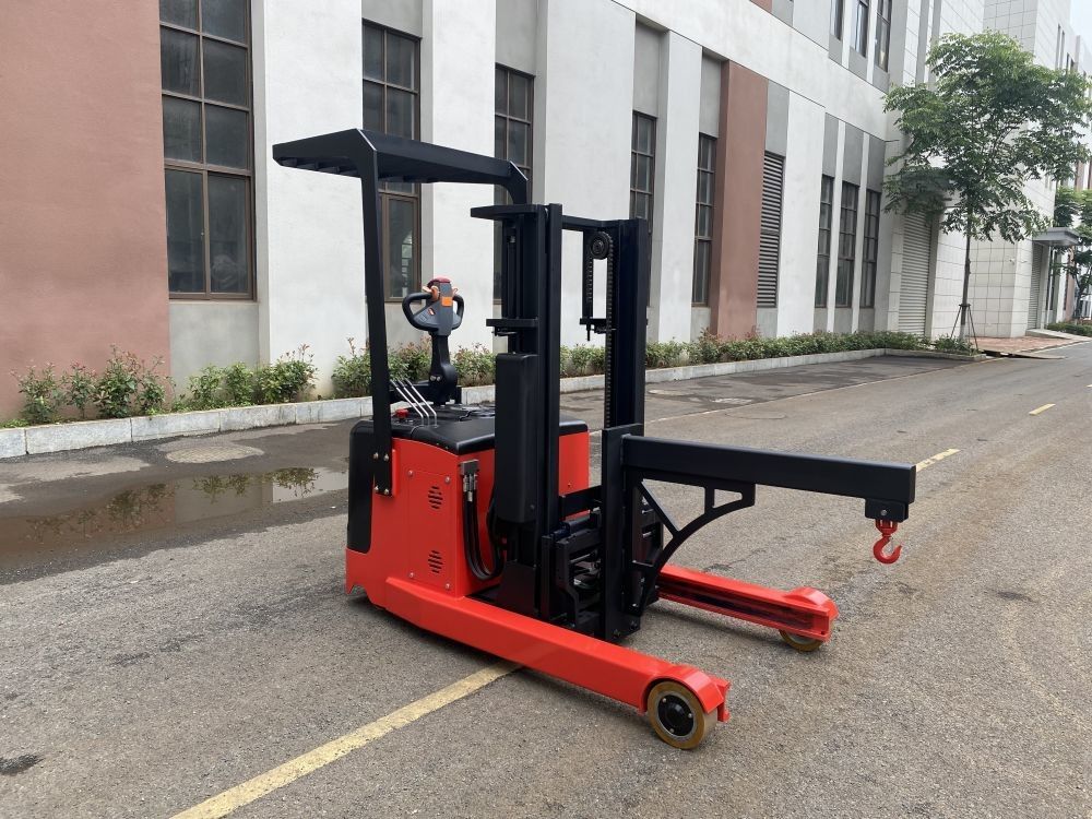 Non standard Electric Reach Forklift Walkie Straddle Stacker 1000 Kg