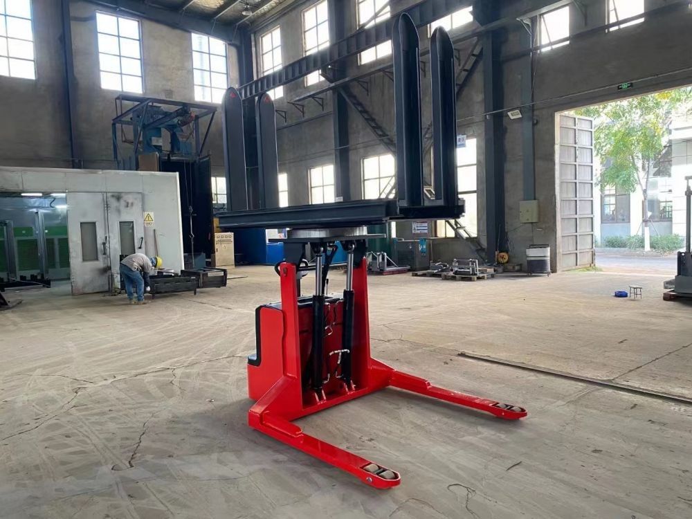 Paper Flipper Electric Pallet Stacker Forklift Truck Upwards And Horizontal Rotation Gantry