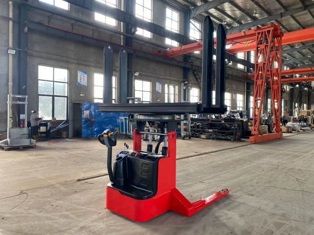 Paper Flipper Electric Pallet Stacker Forklift Truck Upwards And Horizontal Rotation Gantry