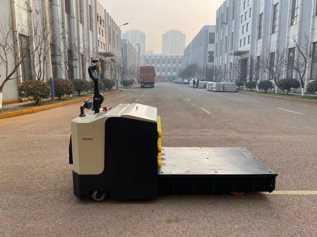 Flatbed Transport Electric Pallet Stacker Load Capacity 10000kg Platform Length 1300mm