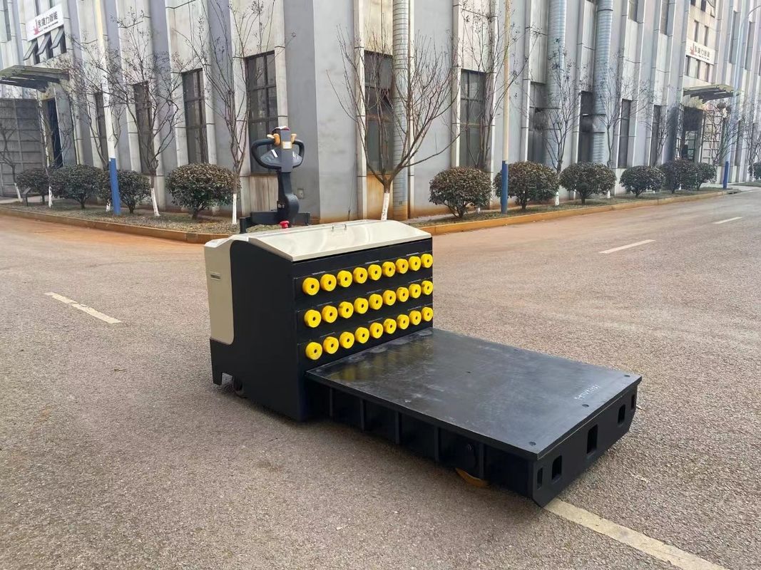 Flatbed Transport Electric Pallet Stacker Load Capacity 10000kg Platform Length 1300mm
