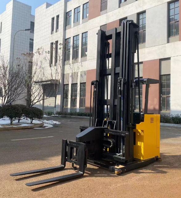 1.5 Tons Narrow  Passageway Pallet Stacker Electric Forklift Stacker  Body Move Forward for Driving
