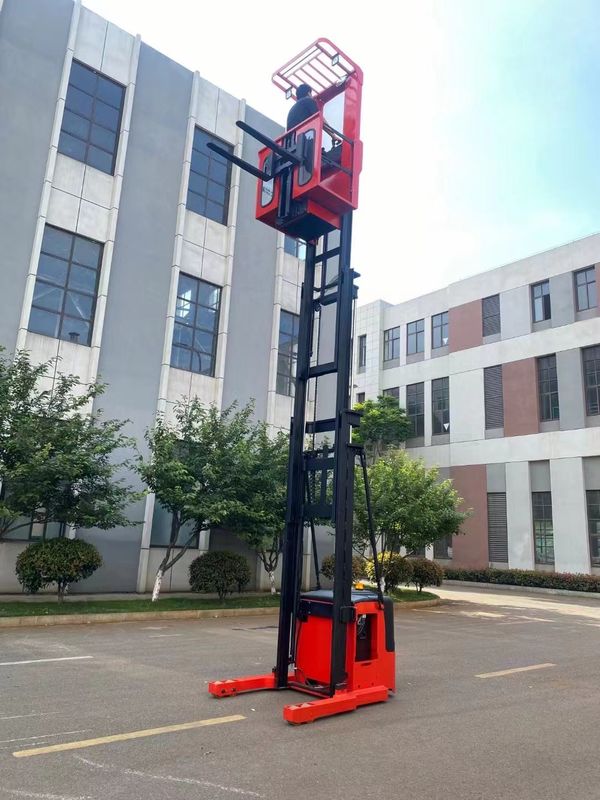 Electric Order Sorting Picker Vechicle Forklift Lifting On Platform 9000 Mm