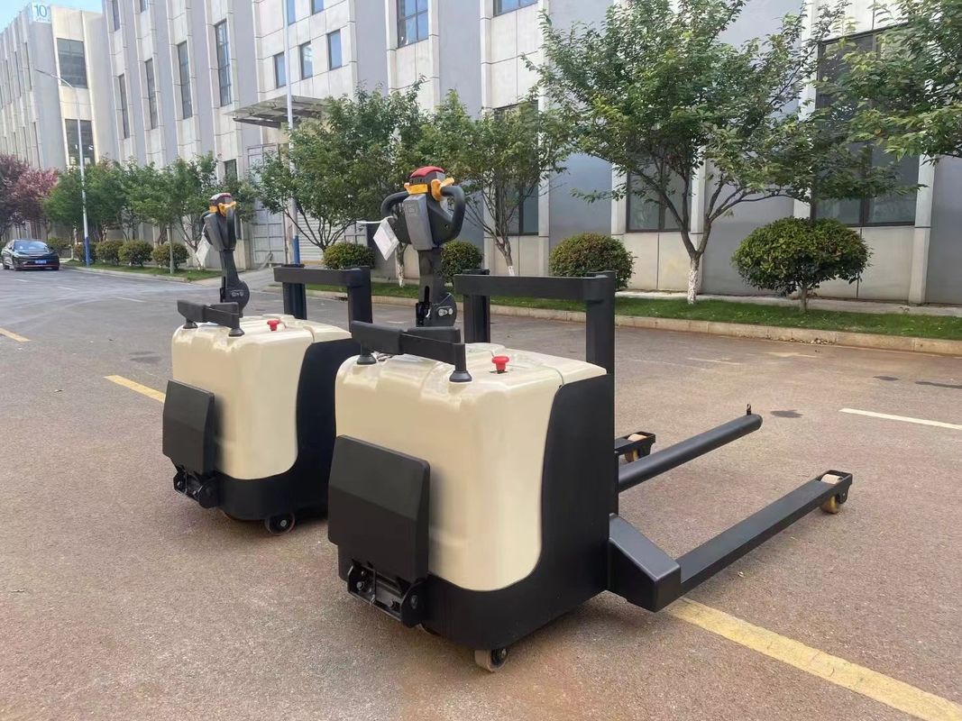 1000 KGS Electric Pallet Stacker Truck With Inner Holes Of String Pole Carts Forklifts For Circular Goods