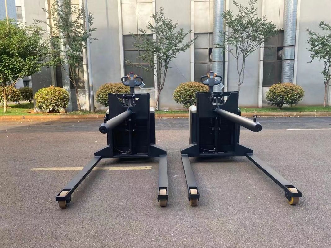 1000 KGS Electric Pallet Stacker Truck With Inner Holes Of String Pole Carts Forklifts For Circular Goods