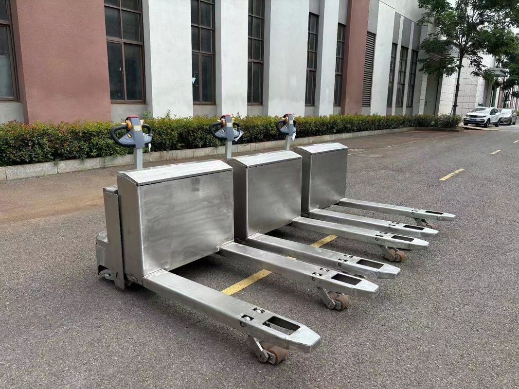 Electric Pallet Lifter Jack  Body Material SUS 304 Capacity 2 Tons Pedestrian Mechanical Steering
