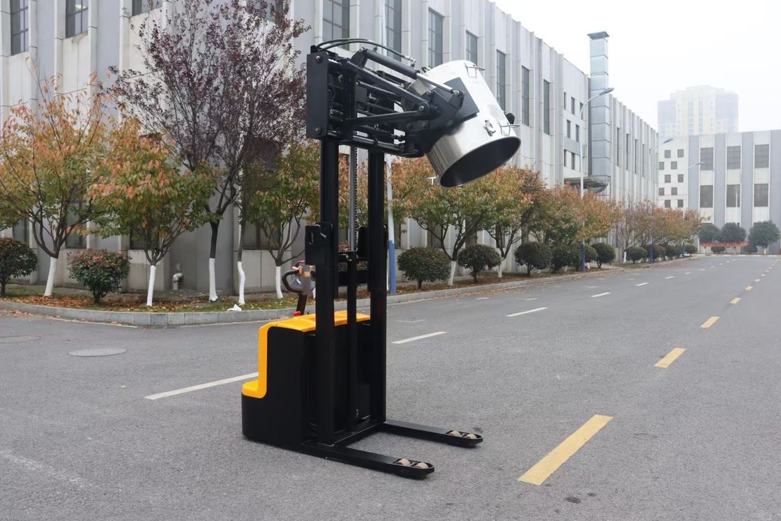 Electric Stacker Forklift Truck  for Gripping  Drum Clamping Weight 300 KG Lifting Height 2000 mm