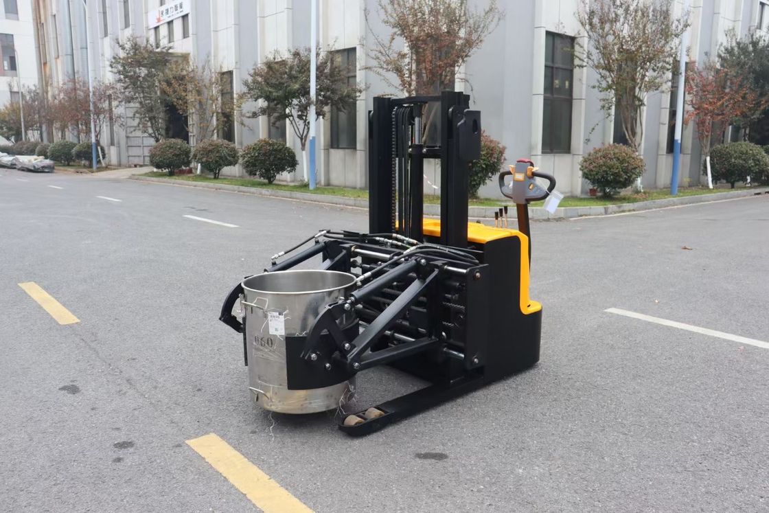 Electric Stacker Forklift Truck  With  Gripping  Barrel  Clamping  Battery Capacity 24V240AH Three -way Manual Valve