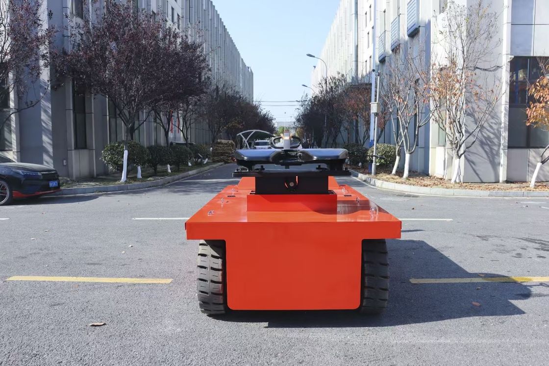 20 Tons Electric Towing  Tractor Mechanical Steering Walkie Type  Four Wheel Solid Tire Load-bearing Structure