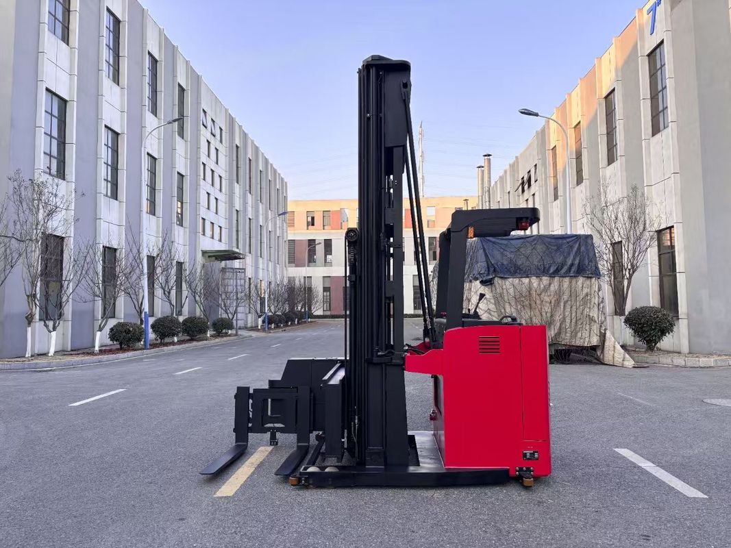 Space-saving Three-way Electric Pallet Stacker  Capacity 1500 KG Lifting Height  7000 MM