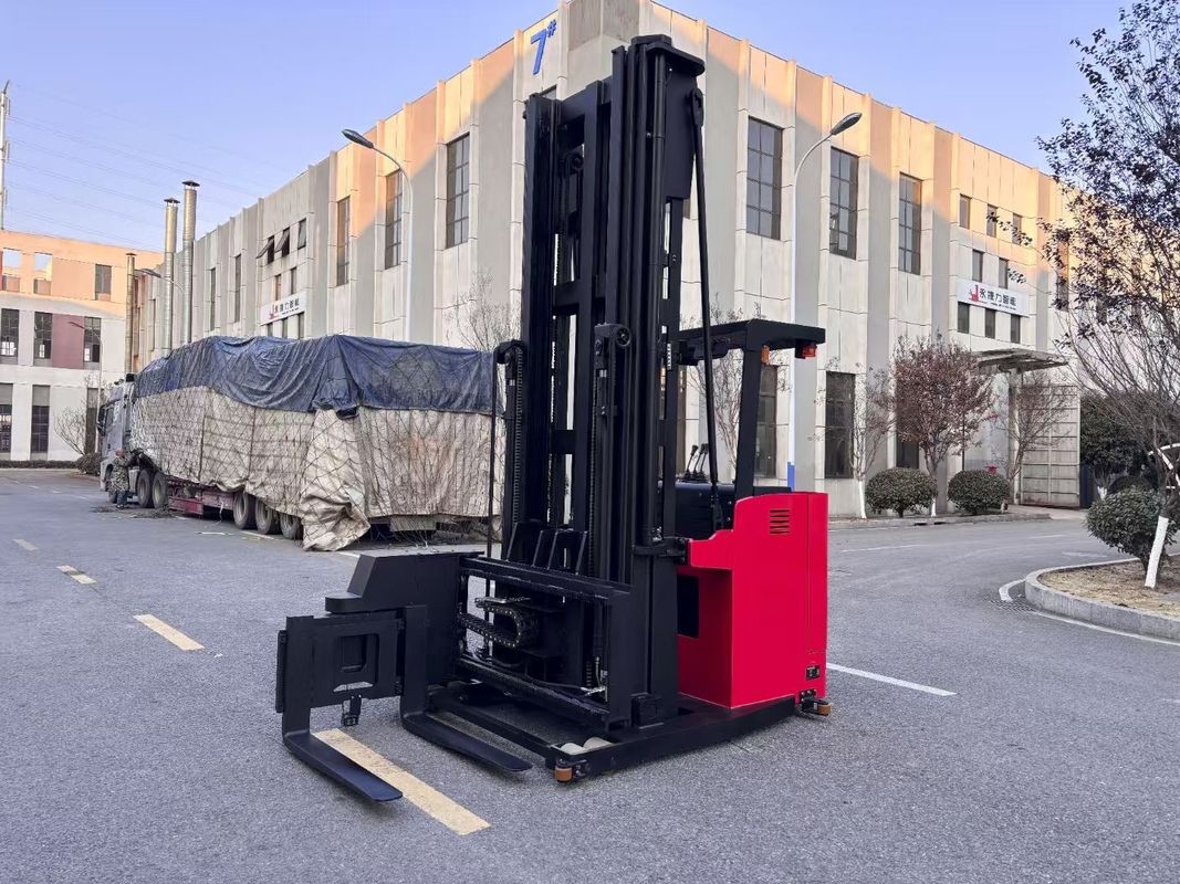 Three-way Electric Pallet Stacker  Forklift Rated Capacity 1500 KG Max.Height  7000 mm